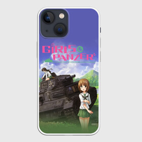 Чехол для iPhone 13 mini с принтом Девушки и танки | Girls und Panzer (Z) в Курске,  |  | anime | girls und panzer | panzer | аниме | анцио | гарудзу андо панца | девушки и танки | куромориминэ | манго | оараи | пик чёрного леса | сандерс | спокон