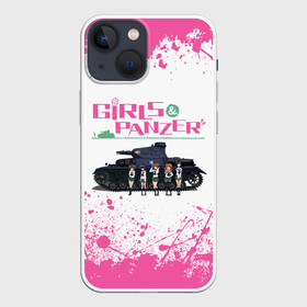 Чехол для iPhone 13 mini с принтом Девушки и танки | Pink (Z) в Курске,  |  | anime | girls und panzer | panzer | аниме | анцио | гарудзу андо панца | девушки и танки | куромориминэ | манго | оараи | пик чёрного леса | сандерс | спокон