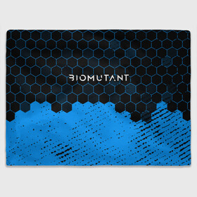 Плед 3D с принтом Biomutant - Hexagon в Курске, 100% полиэстер | закругленные углы, все края обработаны. Ткань не мнется и не растягивается | Тематика изображения на принте: bio | biomutant | game | games | mutant | био | биомутант | игра | игры | мутант | соты