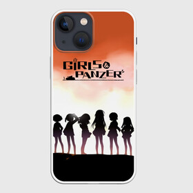 Чехол для iPhone 13 mini с принтом Girls und Panzer | Poster (Z) в Курске,  |  | Тематика изображения на принте: anime | girls und panzer | panzer | аниме | анцио | гарудзу андо панца | девушки и танки | куромориминэ | манго | оараи | пик чёрного леса | сандерс | спокон