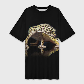 Платье-футболка 3D с принтом ЭУБЛЕФАР  EUBLEPHARIS в Курске,  |  | tegunvteg | геккон | гекон | зублефар | леопардовый геккон | эу | эублефар | ящерица
