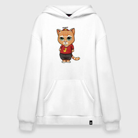 Худи SuperOversize хлопок с принтом Street cat в Курске, 70% хлопок, 30% полиэстер, мягкий начес внутри | карман-кенгуру, эластичная резинка на манжетах и по нижней кромке, двухслойный капюшон
 | animal | cat | cute | kitty | meow | друг | животные | киска | китти | кот | котенок | котик | котэ | кошечка | кошка | лев | леопард | милый | мур | мяу | пантера | питомец | рысь | тигр