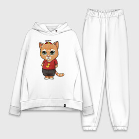 Женский костюм хлопок Oversize с принтом Street cat в Курске,  |  | animal | cat | cute | kitty | meow | друг | животные | киска | китти | кот | котенок | котик | котэ | кошечка | кошка | лев | леопард | милый | мур | мяу | пантера | питомец | рысь | тигр