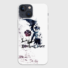 Чехол для iPhone 13 mini с принтом Чёрный демонический Аста Либе в Курске,  |  | asta | black bulls | black clover | quartet knights | yuno | акума | аниме | аста | блэк кловер | буракку куро:ба | демон | королевство клевера | король магов | лихт | магна | манга | пятилистник | черный бык | чёрный клев