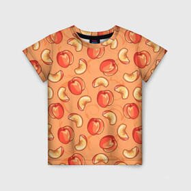 Детская футболка 3D с принтом Яблоки в Курске, 100% гипоаллергенный полиэфир | прямой крой, круглый вырез горловины, длина до линии бедер, чуть спущенное плечо, ткань немного тянется | apple | art | background | drawing | food | fruit | texture | арт | еда | рисунок | текстура | фон | фрукты | яблоки