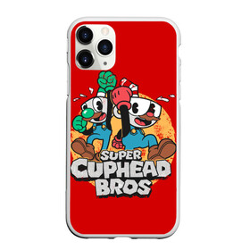 Чехол для iPhone 11 Pro матовый с принтом Super Cuphead Bros в Курске, Силикон |  | arkade | cup head | cuphead | game | games | mario | аркада | игра | игры | кап хэд | капхед | купа хэд | марио | сгз руфв | сгзруфв | чашкоголовый