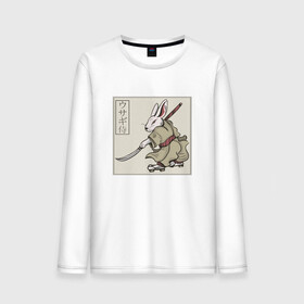 Мужской лонгслив хлопок с принтом Кролик Самурай Rabbit Samurai в Курске, 100% хлопок |  | art | cyberpunk samurai | ninja | oni | rdsmry | ronin | samurai | shogun | ukiyo e | арт | живопись | животные | заяц | киберпанк самурай | мерч | прикол | путь воина | путь самурая | ронин | сёгун | токио | укиё э | фреска | харакири