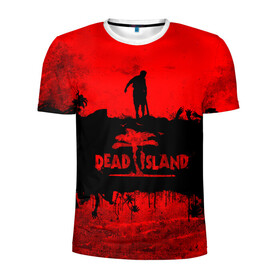 Мужская футболка 3D спортивная с принтом Island of blood в Курске, 100% полиэстер с улучшенными характеристиками | приталенный силуэт, круглая горловина, широкие плечи, сужается к линии бедра | Тематика изображения на принте: dead island | game | games | zombi | zomby | апокалепсис | апокалипсис | вуфв шыдфтв | дэд исланд | зомби | игра | игры | мертвый остров