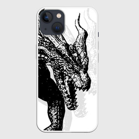 Чехол для iPhone 13 с принтом Dragon в Курске,  |  | dragon | monster | predator | дракон | зверь | монстр | хищник