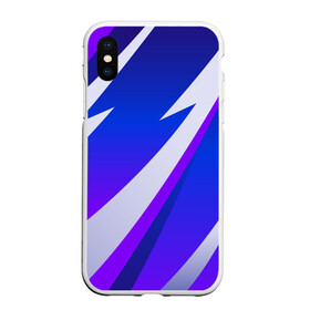 Чехол для iPhone XS Max матовый с принтом SPORT STYLE BLUE в Курске, Силикон | Область печати: задняя сторона чехла, без боковых панелей | 3d | 3д | sport | абстракция | линии | паттерн | соты | спортивный стиль | текстуры