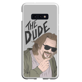 Чехол для Samsung S10E с принтом The Dude в Курске, Силикон | Область печати: задняя сторона чехла, без боковых панелей | Тематика изображения на принте: big lebowski | donney | dude | lebowski | the big lebowski | the dude | walter | большой лебовски | лебовски | чувак