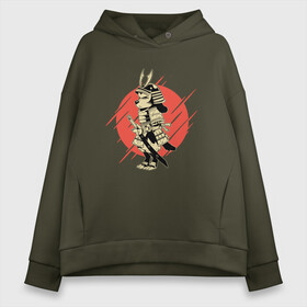 Женское худи Oversize хлопок с принтом Пёс призрак - путь самурая в Курске, френч-терри — 70% хлопок, 30% полиэстер. Мягкий теплый начес внутри —100% хлопок | боковые карманы, эластичные манжеты и нижняя кромка, капюшон на магнитной кнопке | art | cyberpunk samurai | dog | ninja | oni | ronin | samurai | shogun | арт | капли краски | киберпанк самурай | мерч | пёсик | прикол | путь воина | ронин | сёгун | собака самурай | собачка | токио | харакири | черный самурай