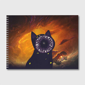 Альбом для рисования с принтом Космический кот | Space Cat (Z) в Курске, 100% бумага
 | матовая бумага, плотность 200 мг. | Тематика изображения на принте: cat | cats | colors | galaxy | meow | paints | space | star
nebula | абстракция | вселенная | галактика | звезда | звезды | космический | кот | котик | котики | коты | кошка | кошки | красивая кошка | краски | мяу | планеты