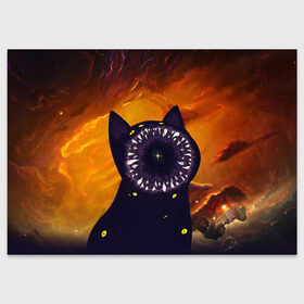 Поздравительная открытка с принтом Космический кот | Space Cat (Z) в Курске, 100% бумага | плотность бумаги 280 г/м2, матовая, на обратной стороне линовка и место для марки
 | cat | cats | colors | galaxy | meow | paints | space | star
nebula | абстракция | вселенная | галактика | звезда | звезды | космический | кот | котик | котики | коты | кошка | кошки | красивая кошка | краски | мяу | планеты