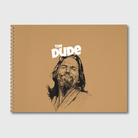 Альбом для рисования с принтом The Big Lebowski (Dude) в Курске, 100% бумага
 | матовая бумага, плотность 200 мг. | big lebowski | donney | dude | lebowski | the big lebowski | the dude | walter | большой лебовски | лебовски | чувак