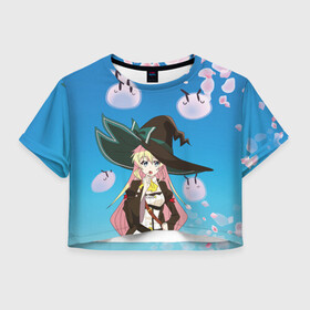 Женская футболка Crop-top 3D с принтом Azusa Aizawa в Курске, 100% полиэстер | круглая горловина, длина футболки до линии талии, рукава с отворотами | адзуса аидзава | аниме | аниме 2021 | топ аниме