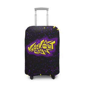 Чехол для чемодана 3D с принтом Knockout City, logo в Курске, 86% полиэфир, 14% спандекс | двустороннее нанесение принта, прорези для ручек и колес | knockout city | вышибала | игра | логотипы игр | нокаут | нокаут сити | экшн