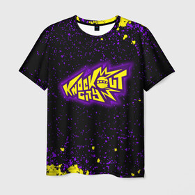 Мужская футболка 3D с принтом Knockout City, logo в Курске, 100% полиэфир | прямой крой, круглый вырез горловины, длина до линии бедер | knockout city | вышибала | игра | логотипы игр | нокаут | нокаут сити | экшн
