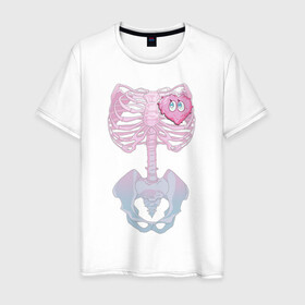 Мужская футболка хлопок с принтом yumemi riamu (Риаму Юмэми) в Курске, 100% хлопок | прямой крой, круглый вырез горловины, длина до линии бедер, слегка спущенное плечо. | anime | yumemi riamu | аниме | девушки золушки | риаму юмэми | сердце | скелет | хэллоуин