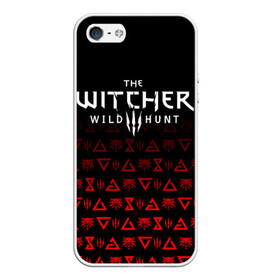 Чехол для iPhone 5/5S матовый с принтом THE WITCHER [1] в Курске, Силикон | Область печати: задняя сторона чехла, без боковых панелей | the witcher | the witcher wild hunt | ведьмак | ведьмак 3: дикая охота