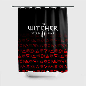 Штора 3D для ванной с принтом THE WITCHER [1] в Курске, 100% полиэстер | плотность материала — 100 г/м2. Стандартный размер — 146 см х 180 см. По верхнему краю — пластиковые люверсы для креплений. В комплекте 10 пластиковых колец | the witcher | the witcher wild hunt | ведьмак | ведьмак 3: дикая охота