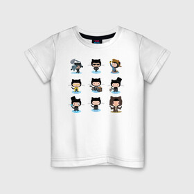 Детская футболка хлопок с принтом Octodex в Курске, 100% хлопок | круглый вырез горловины, полуприлегающий силуэт, длина до линии бедер | github | octo | wan catnobi | кот | осьминог