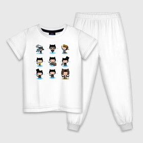 Детская пижама хлопок с принтом Octodex в Курске, 100% хлопок |  брюки и футболка прямого кроя, без карманов, на брюках мягкая резинка на поясе и по низу штанин
 | github | octo | wan catnobi | кот | осьминог