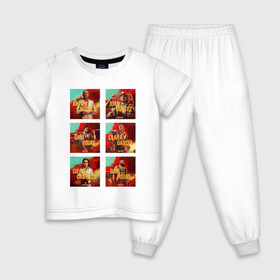 Детская пижама хлопок с принтом Far Cry Posters в Курске, 100% хлопок |  брюки и футболка прямого кроя, без карманов, на брюках мягкая резинка на поясе и по низу штанин
 | games | poster | ubisoft | дани | диего | яра