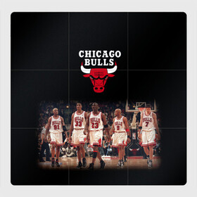Магнитный плакат 3Х3 с принтом CHICAGO BULLS [3] в Курске, Полимерный материал с магнитным слоем | 9 деталей размером 9*9 см | Тематика изображения на принте: basketball | bulls | chicago | chicago bulls | jordan | nba | баскетбол | джордан | нба | чикаго буллз