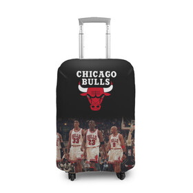 Чехол для чемодана 3D с принтом CHICAGO BULLS [3] в Курске, 86% полиэфир, 14% спандекс | двустороннее нанесение принта, прорези для ручек и колес | basketball | bulls | chicago | chicago bulls | jordan | nba | баскетбол | джордан | нба | чикаго буллз