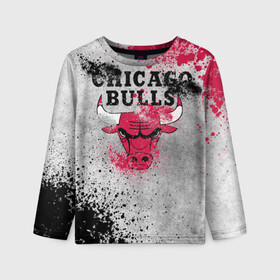 Детский лонгслив 3D с принтом CHICAGO BULLS [8] в Курске, 100% полиэстер | длинные рукава, круглый вырез горловины, полуприлегающий силуэт
 | basketball | bulls | chicago | chicago bulls | jordan | nba | баскетбол | джордан | нба | чикаго буллз