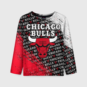 Детский лонгслив 3D с принтом CHICAGO BULLS [6] в Курске, 100% полиэстер | длинные рукава, круглый вырез горловины, полуприлегающий силуэт
 | basketball | bulls | chicago | chicago bulls | jordan | nba | баскетбол | джордан | нба | чикаго буллз