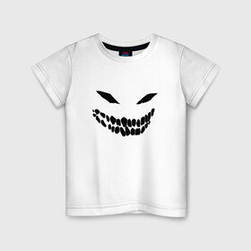 Детская футболка хлопок с принтом Ghost face в Курске, 100% хлопок | круглый вырез горловины, полуприлегающий силуэт, длина до линии бедер | Тематика изображения на принте: disturbed | drain | face | ghost | дрейн | монстр | призрак