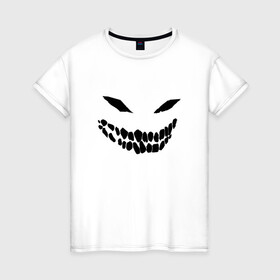 Женская футболка хлопок с принтом Ghost face в Курске, 100% хлопок | прямой крой, круглый вырез горловины, длина до линии бедер, слегка спущенное плечо | disturbed | drain | face | ghost | дрейн | монстр | призрак