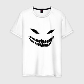 Мужская футболка хлопок с принтом Ghost face в Курске, 100% хлопок | прямой крой, круглый вырез горловины, длина до линии бедер, слегка спущенное плечо. | disturbed | drain | face | ghost | дрейн | монстр | призрак