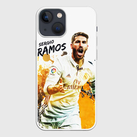 Чехол для iPhone 13 mini с принтом Серхио Рамос в Курске,  |  | sergio ramos | sr4 | номер 4 | реал мадрид | сборная испании | серхио рамос | футбол | футболист