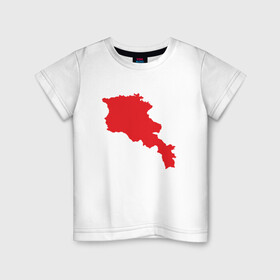 Детская футболка хлопок с принтом Armenia Map в Курске, 100% хлопок | круглый вырез горловины, полуприлегающий силуэт, длина до линии бедер | armenia | armenya | арарат | армения | армяне | армянин | арцах | горы | ереван | кавказ | карта | народ | саркисян | ссср | страна | флаг