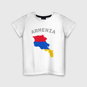 Детская футболка хлопок с принтом Карта Армении в Курске, 100% хлопок | круглый вырез горловины, полуприлегающий силуэт, длина до линии бедер | armenia | armenya | арарат | армения | армяне | армянин | арцах | горы | ереван | кавказ | народ | саркисян | ссср | страна | флаг