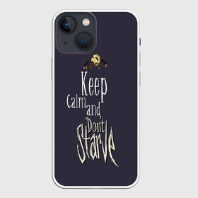 Чехол для iPhone 13 mini с принтом Keep clam and dont starve в Курске,  |  | animation | dont starve | dont starve together | game | games | mult | survive | выживалка | выживание | донт старв | игра | игры | мульт | не голодай | не голодайка