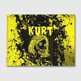 Альбом для рисования с принтом Nirvana 9 в Курске, 100% бумага
 | матовая бумага, плотность 200 мг. | Тематика изображения на принте: cobain | kurt | kurt cobain | music | nirvana | rock | кобейн | курт | курт кобейн | музыка | нирвана | рок | смайл | смайлик