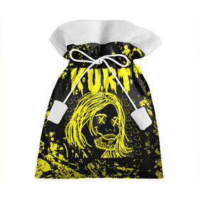 Подарочный 3D мешок с принтом Nirvana 9 в Курске, 100% полиэстер | Размер: 29*39 см | Тематика изображения на принте: cobain | kurt | kurt cobain | music | nirvana | rock | кобейн | курт | курт кобейн | музыка | нирвана | рок | смайл | смайлик