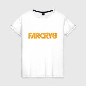 Женская футболка хлопок с принтом FC6 Logo в Курске, 100% хлопок | прямой крой, круглый вырез горловины, длина до линии бедер, слегка спущенное плечо | far cry | fc6 | gamer | games | ubisoft | фар край | яра