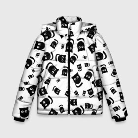 Зимняя куртка для мальчиков 3D с принтом Принт из котиков Нафаня в Курске, ткань верха — 100% полиэстер; подклад — 100% полиэстер, утеплитель — 100% полиэстер | длина ниже бедра, удлиненная спинка, воротник стойка и отстегивающийся капюшон. Есть боковые карманы с листочкой на кнопках, утяжки по низу изделия и внутренний карман на молнии. 

Предусмотрены светоотражающий принт на спинке, радужный светоотражающий элемент на пуллере молнии и на резинке для утяжки | кот | котенок | кошка | кошки | черная | черный
