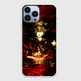 Чехол для iPhone 13 Pro Max с принтом Чёрный Аста красный дым в Курске,  |  | asta | black bulls | black clover | quartet knights | yuno | акума | аниме | аста | блэк кловер | буракку куро:ба | демон | королевство клевера | король магов | лихт | магна | манга | пятилистник | черный бык | чёрный клев