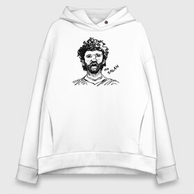 Женское худи Oversize хлопок с принтом Mo SALAH кричащий портрет в Курске, френч-терри — 70% хлопок, 30% полиэстер. Мягкий теплый начес внутри —100% хлопок | боковые карманы, эластичные манжеты и нижняя кромка, капюшон на магнитной кнопке | Тематика изображения на принте: basel | champion | chelsea | fifa | lfc | liverpool | mo salah | mohamed salah | mokawloon | roma | soccer | uefa | базель | египет | ливерпуль | лига чемпионов | лфк | мокавлун | мохаммед салах | рома | уефа | фифа | футбол