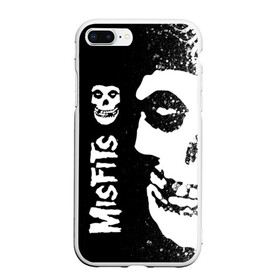 Чехол для iPhone 7Plus/8 Plus матовый с принтом MISFITS [1] в Курске, Силикон | Область печати: задняя сторона чехла, без боковых панелей | misfits | music | rock | мисфитс | музыка | рок