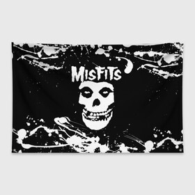 Флаг-баннер с принтом MISFITS [4] в Курске, 100% полиэстер | размер 67 х 109 см, плотность ткани — 95 г/м2; по краям флага есть четыре люверса для крепления | misfits | music | rock | мисфитс | музыка | рок