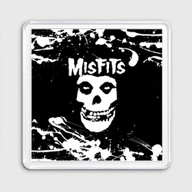 Магнит 55*55 с принтом MISFITS [4] в Курске, Пластик | Размер: 65*65 мм; Размер печати: 55*55 мм | misfits | music | rock | мисфитс | музыка | рок