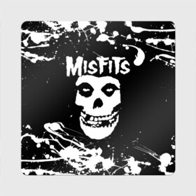 Магнит виниловый Квадрат с принтом MISFITS [4] в Курске, полимерный материал с магнитным слоем | размер 9*9 см, закругленные углы | misfits | music | rock | мисфитс | музыка | рок