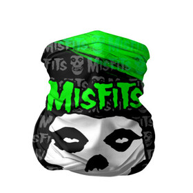 Бандана-труба 3D с принтом MISFITS [3] в Курске, 100% полиэстер, ткань с особыми свойствами — Activecool | плотность 150‒180 г/м2; хорошо тянется, но сохраняет форму | misfits | music | rock | мисфитс | музыка | рок